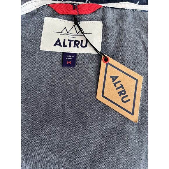 Altru Chambray rain drop men's new with tags hoodie zip up jacket - Picture 5 of 5